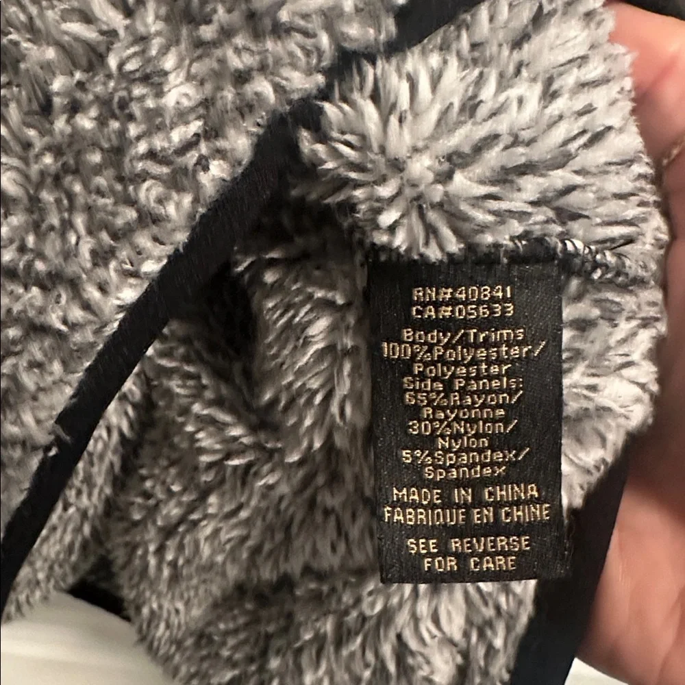 NWOT Wooly Bully Wear Grey Sherpa Turtleneck Jacket size M - Picture 9 of 12